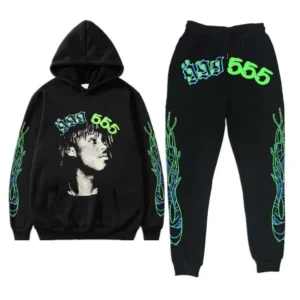 999 Club Spider Young Thug Sweatsuit Black