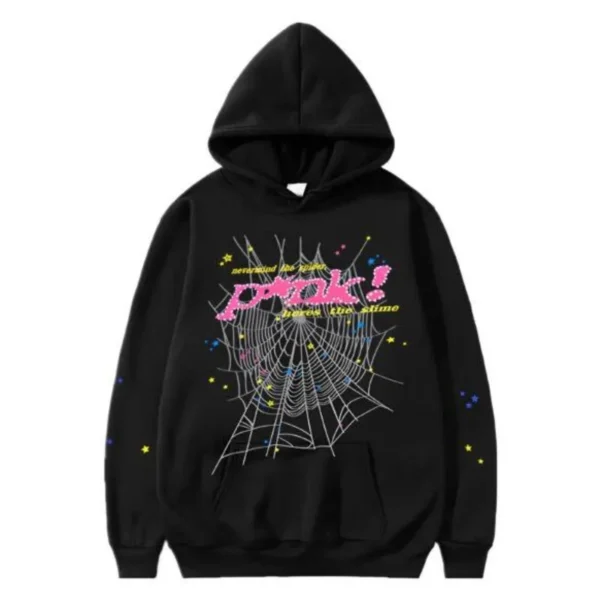 Sp5der P*NK Sweatsuit Black hoodie