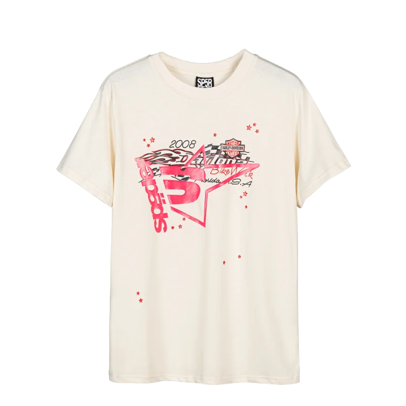 Sp5der T-Shirt Motocross Beige