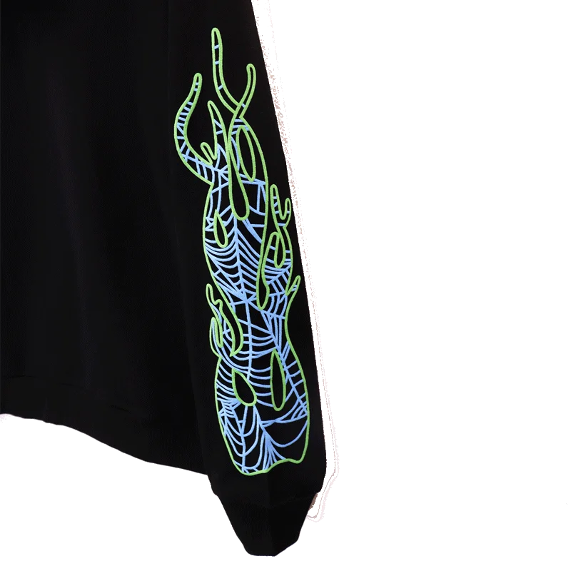 Sp5der Sweatsuit 999 Club Young Thug Black hoodie sleeve