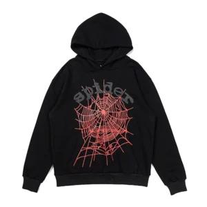 Sp5der hoodie black-red