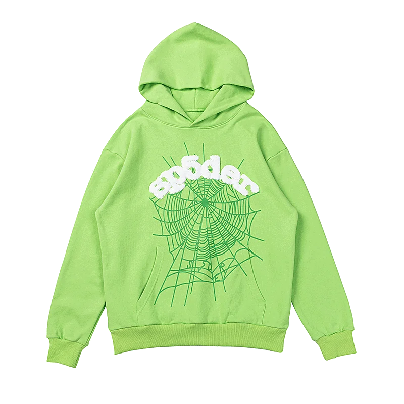 Sp5der Sweatsuit Web Slime Green hoodie