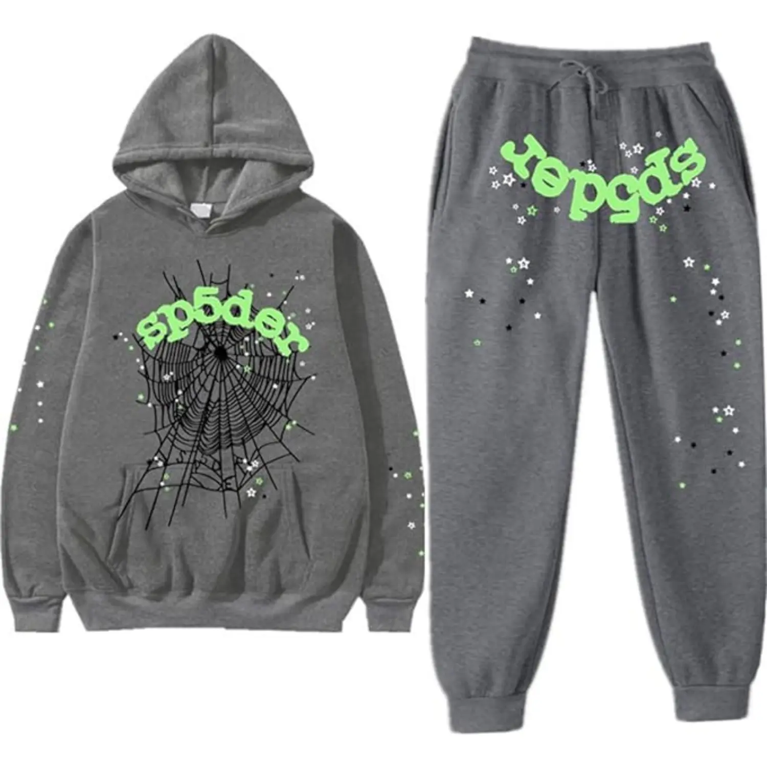 Sp5der Sweatsuit Web Slate Grey