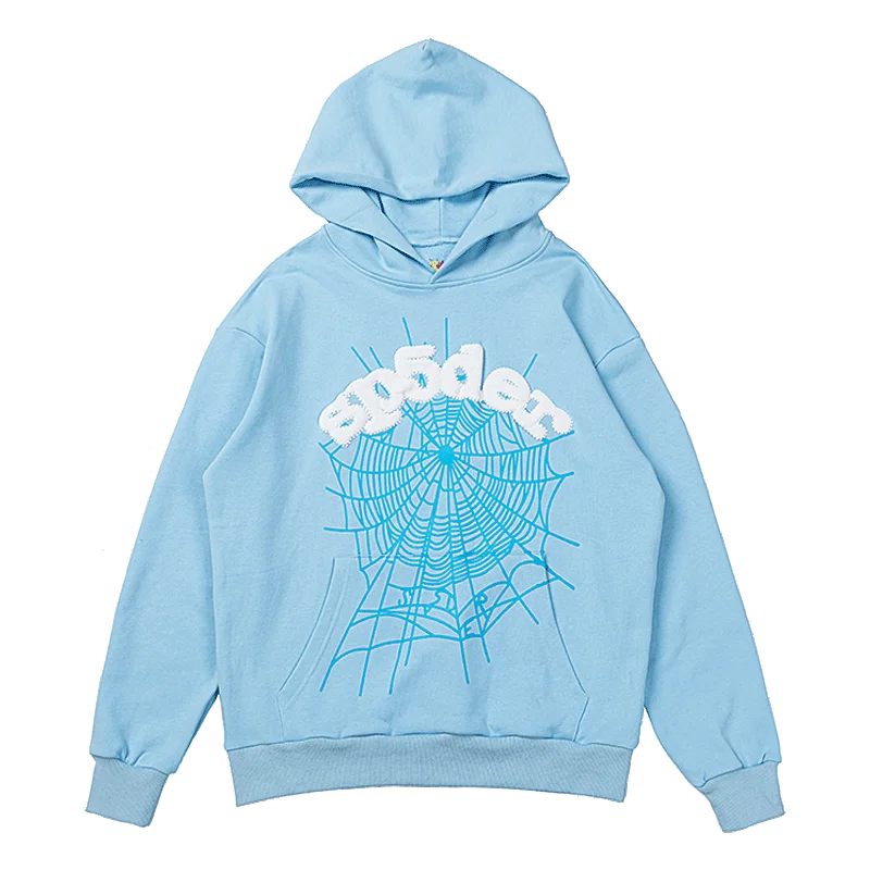 Sp5der Web Hoodie Sky Blue