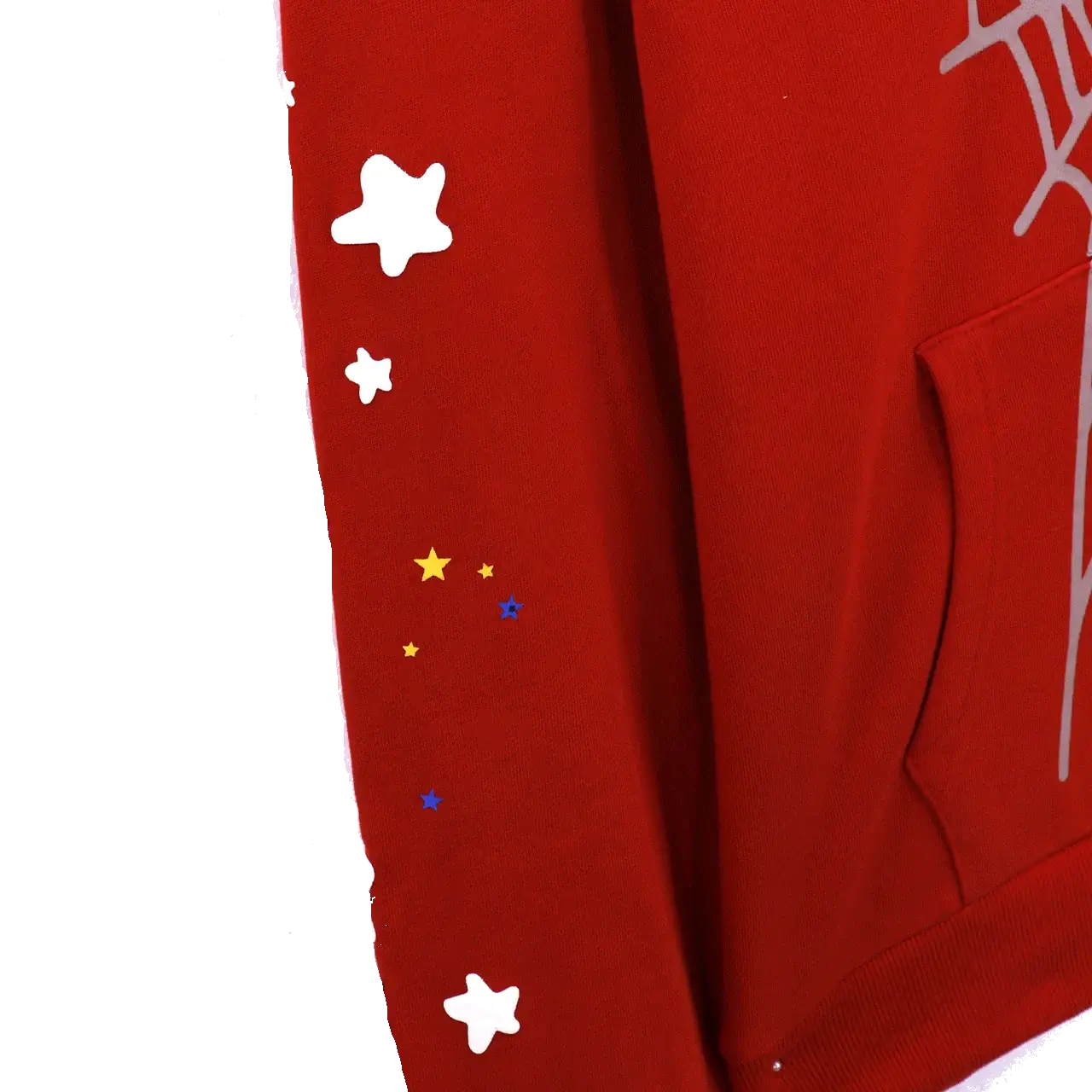 SP5 Red Hoodie sp5der sleeve