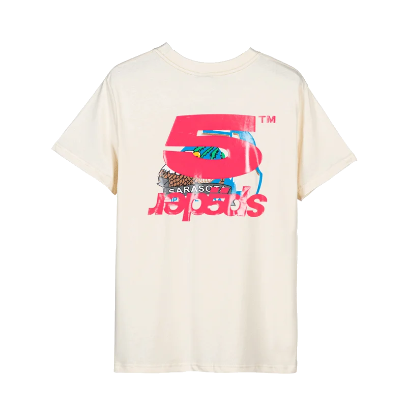 Sp5der T-Shirt Motocross Beige back