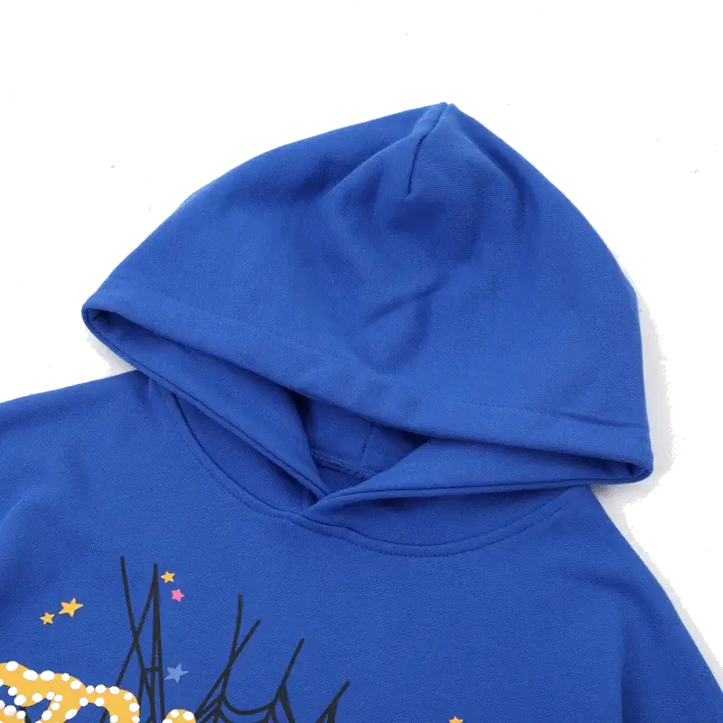 Sp5der Hoodie Blue – Blue Spider Hoodie hood