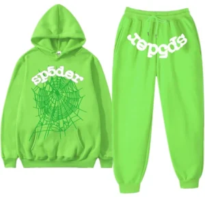 Sp5der Sweatsuit Web Slime Green